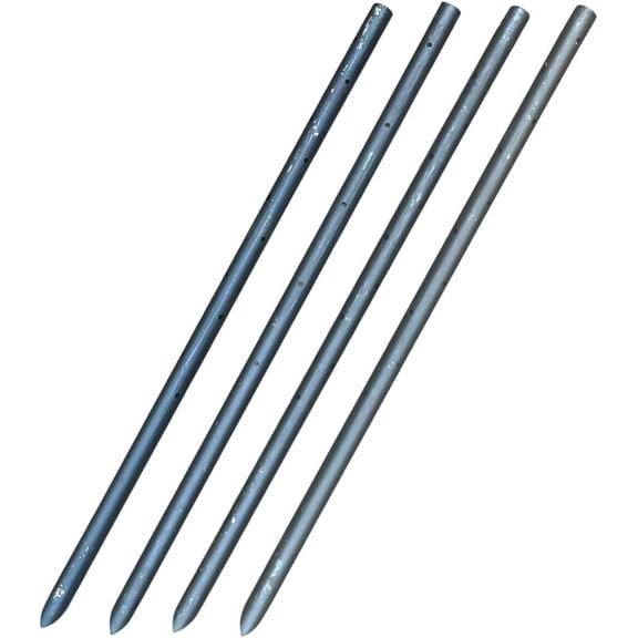24" Round Steel Concrete Form Stakes with Nail Holes  Rust-Resistant Coating, Removable & Reusable (5-Pack)