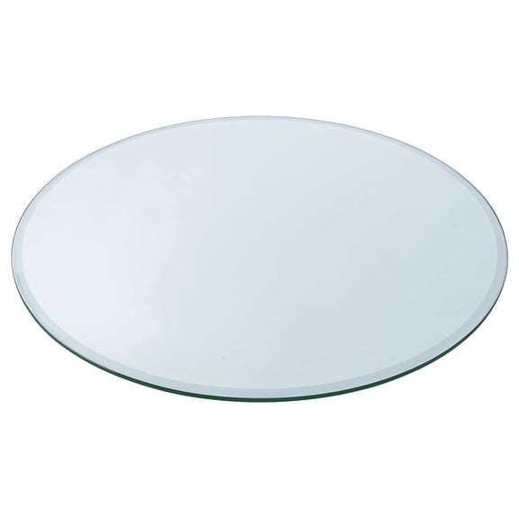24" Round Tempered Glass Table Top 1/4" Thick Flat Polished Edge