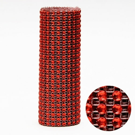 24 Rows Crystal Rhinestone Mesh Roll Sparkling Diamond Wrap DIY Craft Wedding Party Event Gift Home Decoration