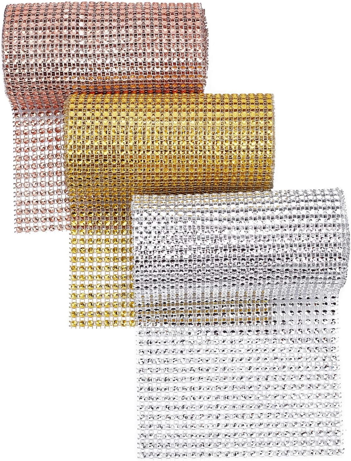 Mesh Rhinestone Set 24 Rows Plastic Mesh Rhinestone Trimming Rhinestone Cup Chains Mixed ...