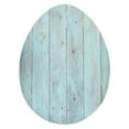 thumbnail image 1 of 24" Rustic Farmhouse Turquoise Wood Large Egg, 1 of 3