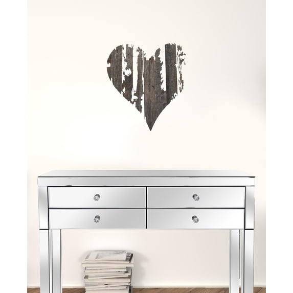 24" Rustic Rustic Weathered Gray Wooden Heart