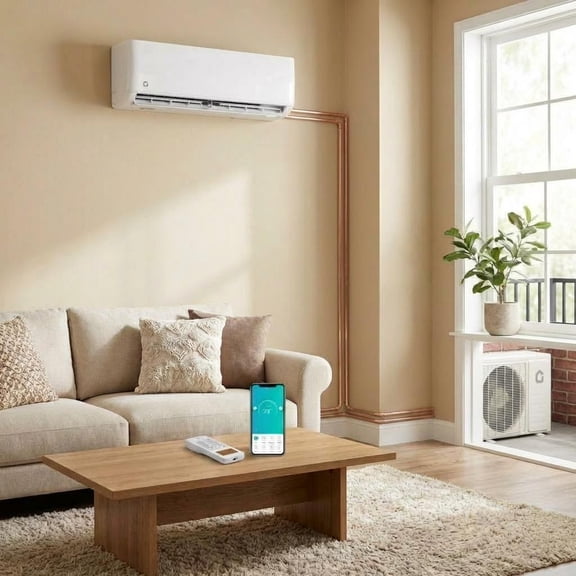 24 SEER2 9000 BTU High Efficiency Mini Split Air Conditioner & Heat Pump with WiFi , Ductless Wall Mounted
