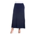 thumbnail image 1 of 24 SEVEN COMFORT Womens Navy Unlined Elastic Waist Pull-on Maxi A-Line Skirt 2X, 1 of 1