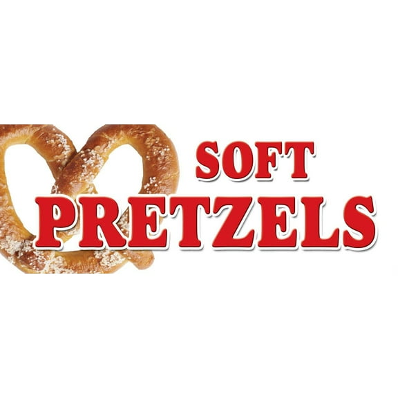 24" SOFT PRETZELS DECAL sticker pretzel stand cart