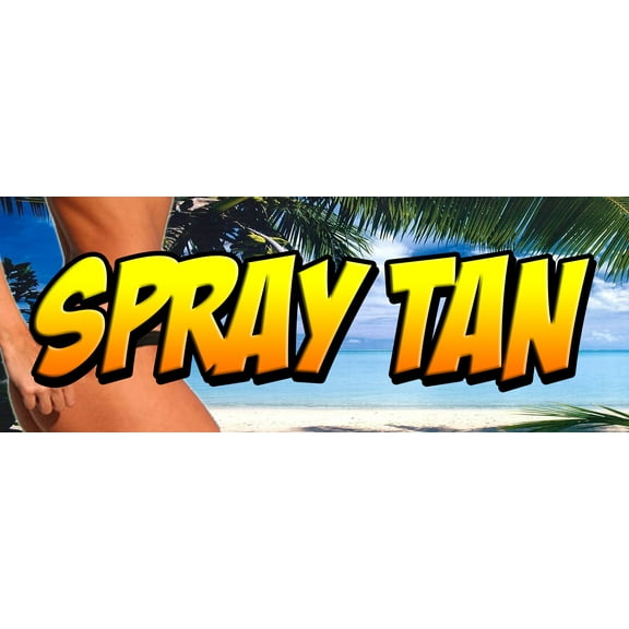 24" SPRAY TAN DECAL sticker tanning salon spa lotion