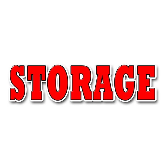24" STORAGE DECAL sticker long short term climate controlled secure indoor