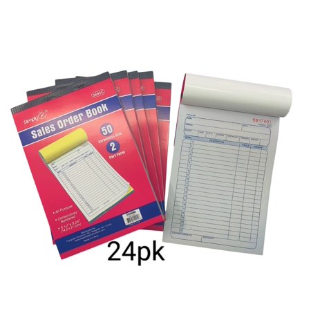 24pk Sales Order Books 2 Part 50 Sets All Purpose Receipt Ivoice Form Book