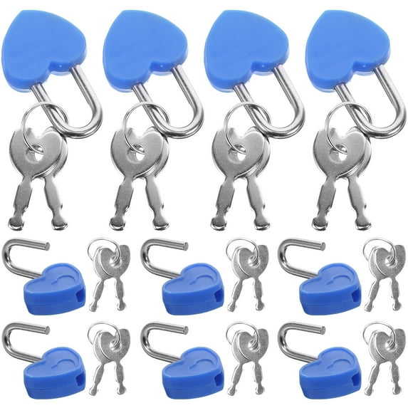 24 Set Diary Lock Padlock Mini Locks Couples Gifts Heart Shape Key Lock Diary Book Locks Kids Keys Travel Child