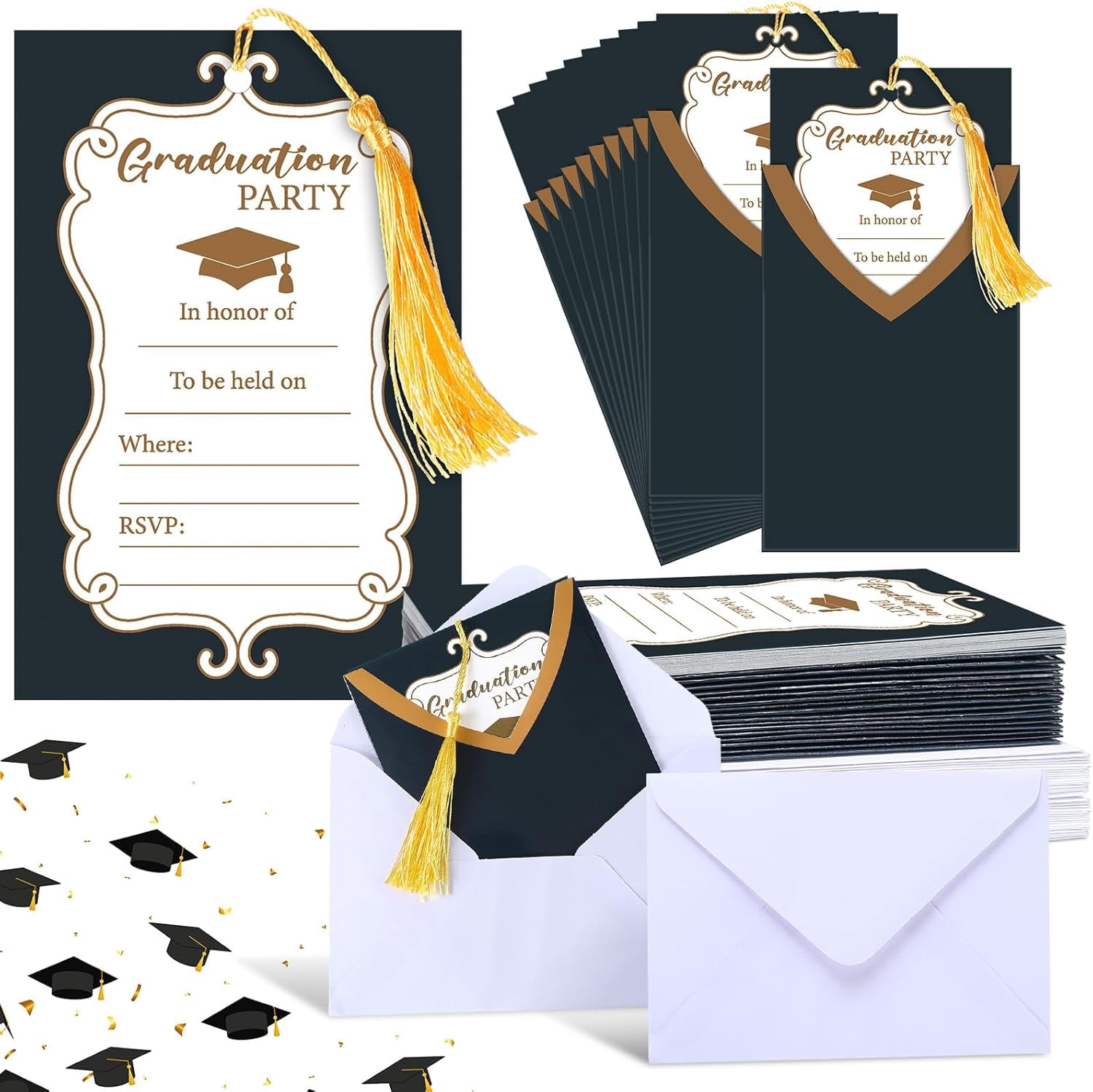 24 Set Graduation Party Invitations Cards with Envelopes Class of 2026 ...