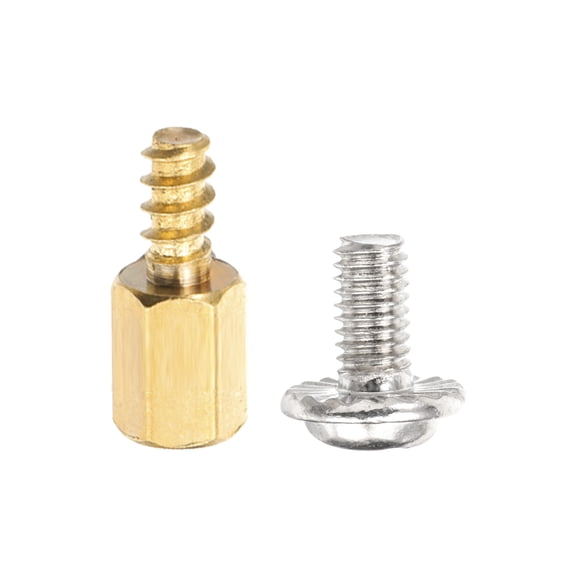 24 Set M3 x 6mm + 6mm Hex Motherboard Standoffs with Screw, Brass