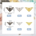 thumbnail image 1 of 24 Sets 6 Style Antique Iron Box Corner Protectors Flower Corner Cover with Screws Mixed Color Triangle Decorative Corner Cover, 1 of 6