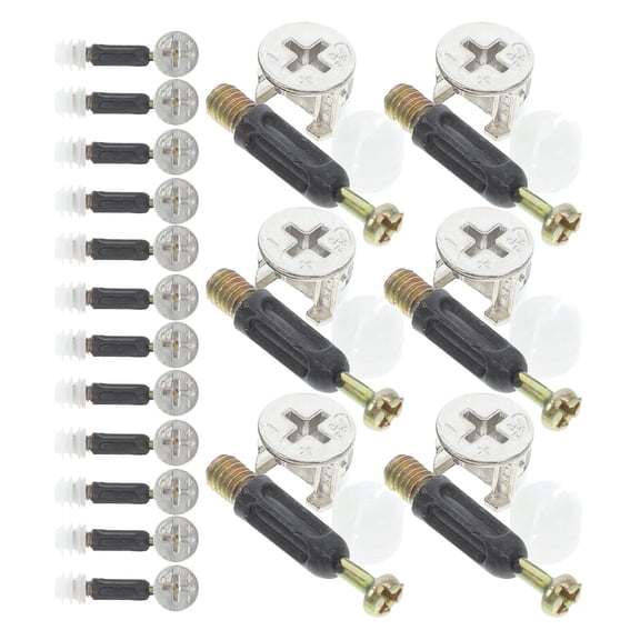 24 Sets Cam Locks Fitting Plastic Multi Strong Support for Wardrobe Connectors