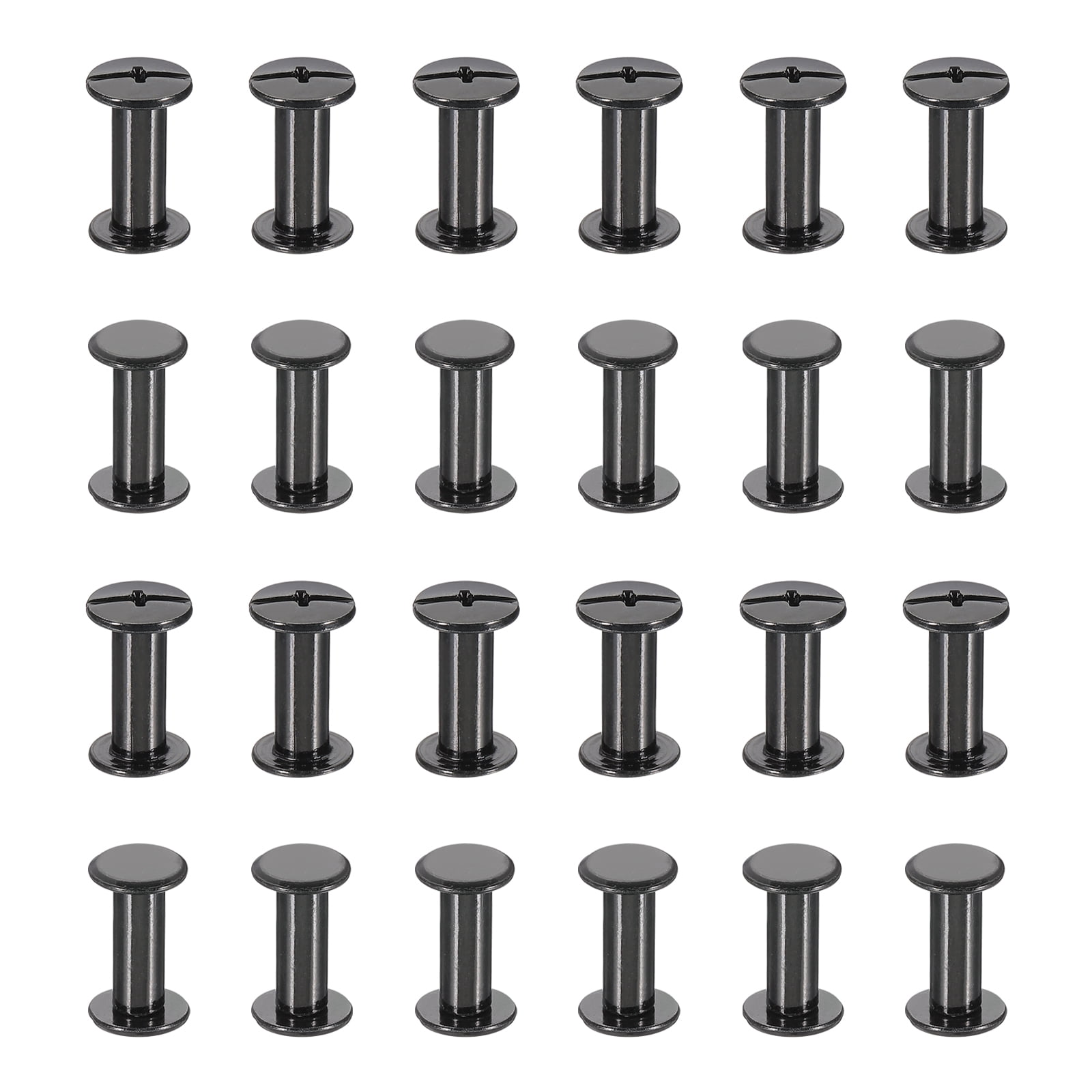 24 Sets Chicago Screws, 14mm L Galvanized Iron Chicago Screw Phillips ...