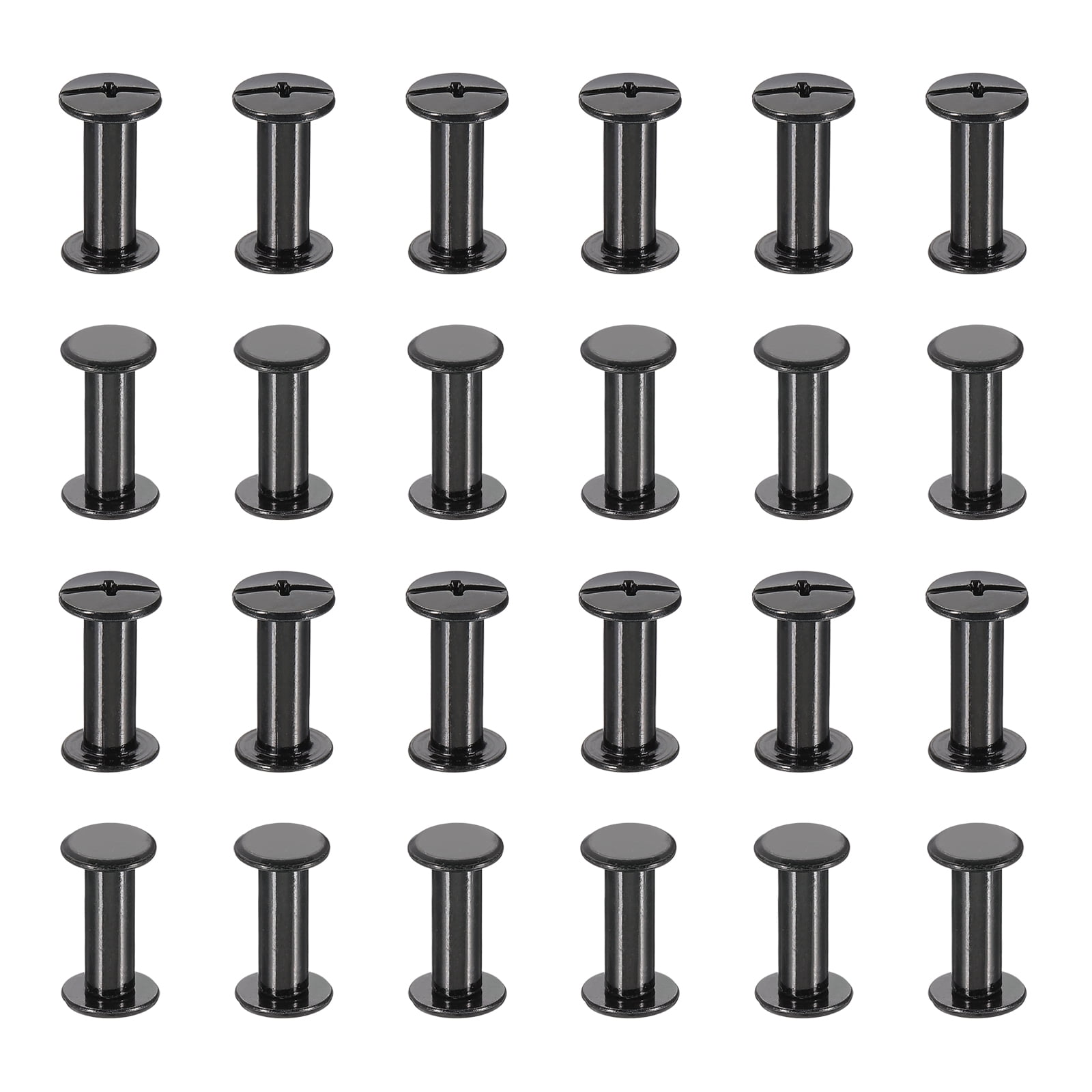 24 Sets Chicago Screws, 16mm L Galvanized Iron Chicago Screw Phillips ...