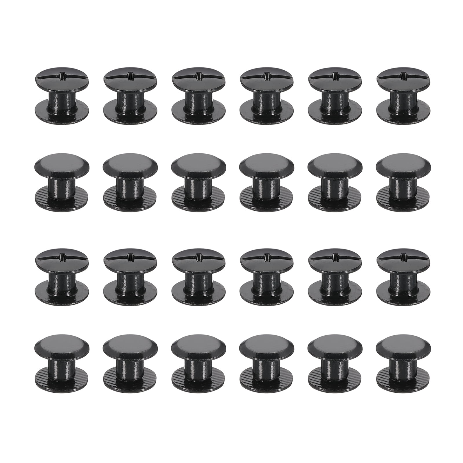 24 Sets Chicago Screws, 5mm L Galvanized Iron Chicago Screw Phillips ...