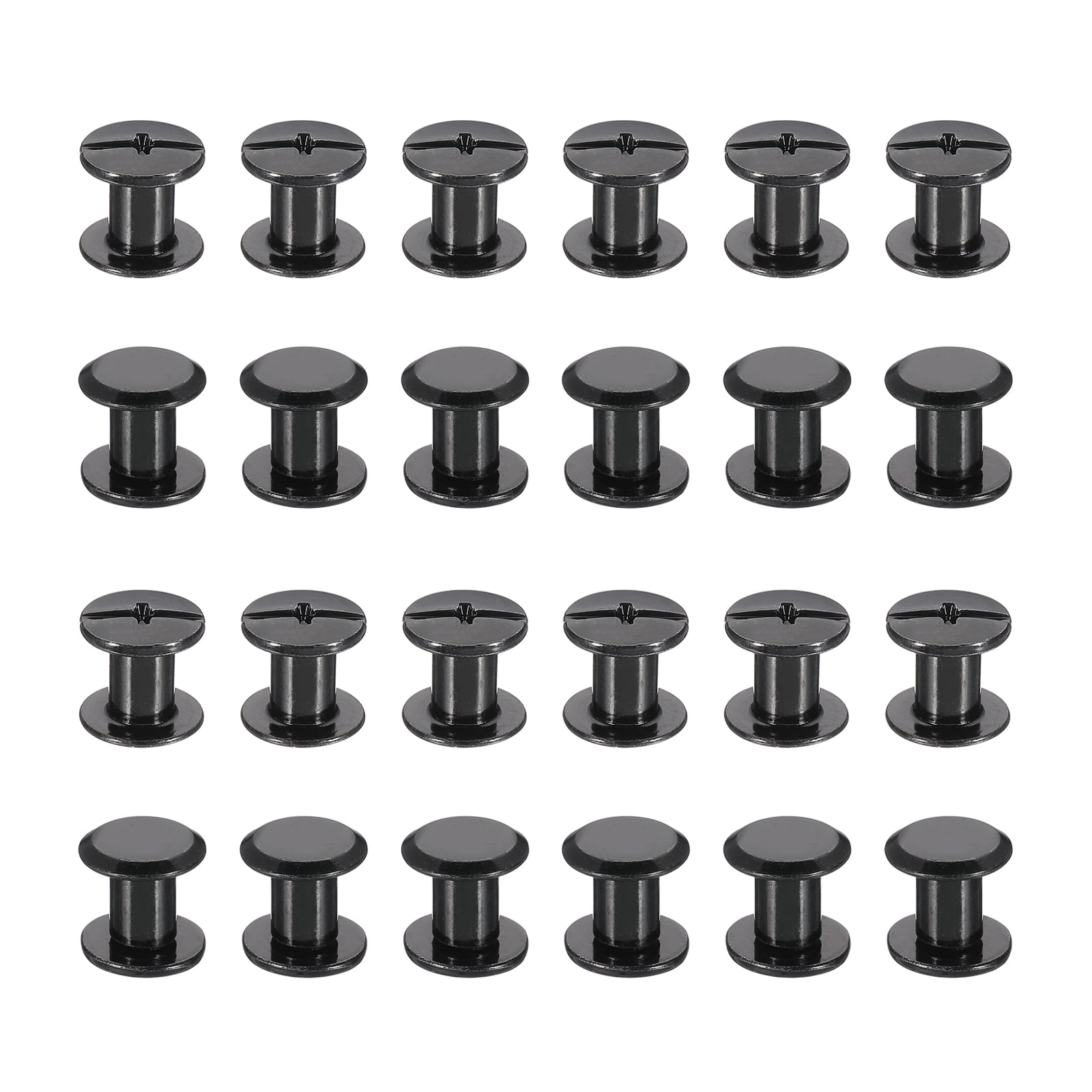 24 Sets Chicago Screws, 7mm L Galvanized Iron Chicago Screw Phillips ...