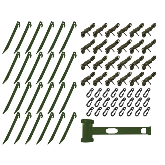 24 Sets Inflatable Stakes Replacement Yard Inflatable Plastic Stakes and Tethers for Christmas Lawn Tents Pegs Blow up Stakes for Inflatables Camping Tents Outdoor Camping Canopy(Green)