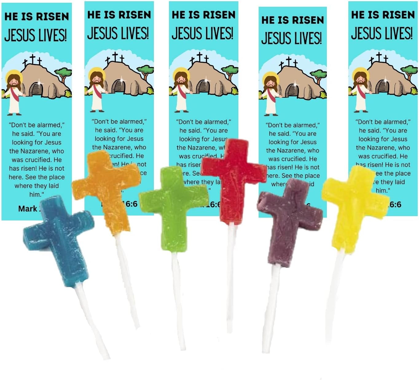Cross-Shaped Ruler Bookmarks - 48 Piece Set For Sunday School & Bible Study In Multiple Colors