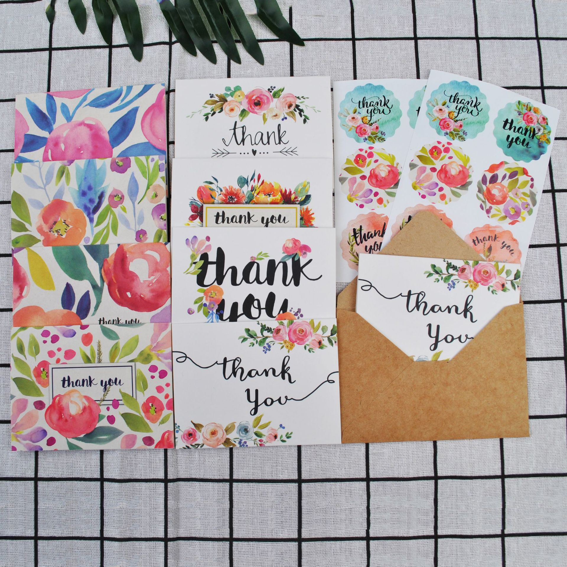 24 Sets Thank You Cards with Envelopes 3.2x4.5 inch, Painted Florals ...