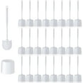 thumbnail image 1 of 24 Sets Toilet Brush and Holder Set for Bathroom Toilet Bowl Brush Scrubber with Caddy for Deep Cleaning, 14.57 Height (White), 1 of 13