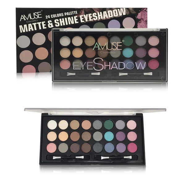 24 Shade Eye shadow Palette, Versatile Matte and Shimmer Finishes for Natural to Bold Looks, Smooth Application, Long Lasting Wear and Perfect for All Skill Levels, Ultimate Beauty Essential, Multi