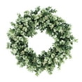 thumbnail image 1 of CC Christmas Decor Variegated Eucalyptus Artificial Spring Floral Wreath - 24" - Green, 1 of 3