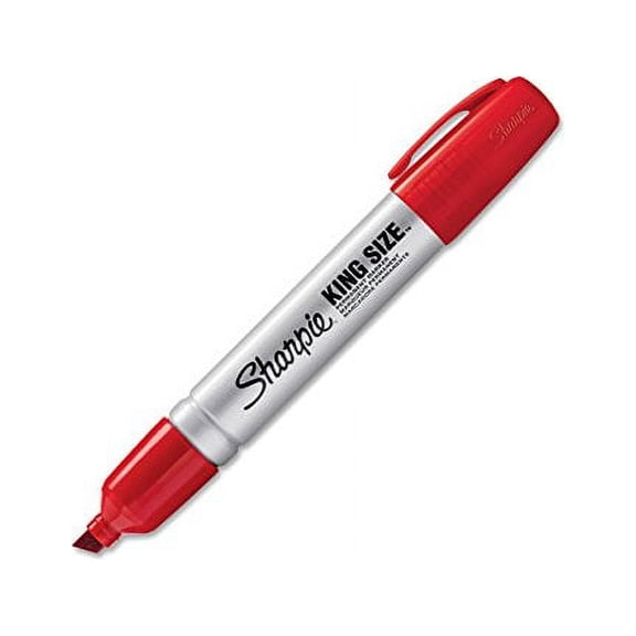 24-Sharpie King Size Permanent Marker, Chisel Tip, Red, 2 Dozen (15002)