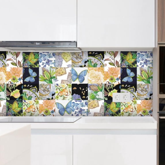 24-Sheet 6"x 6" Peel and Stick Self Adhesive Removable Stick On Kitchen Backsplash Bathroom 3D Wall Sticker Wallpaper Tiles in Subway Designs