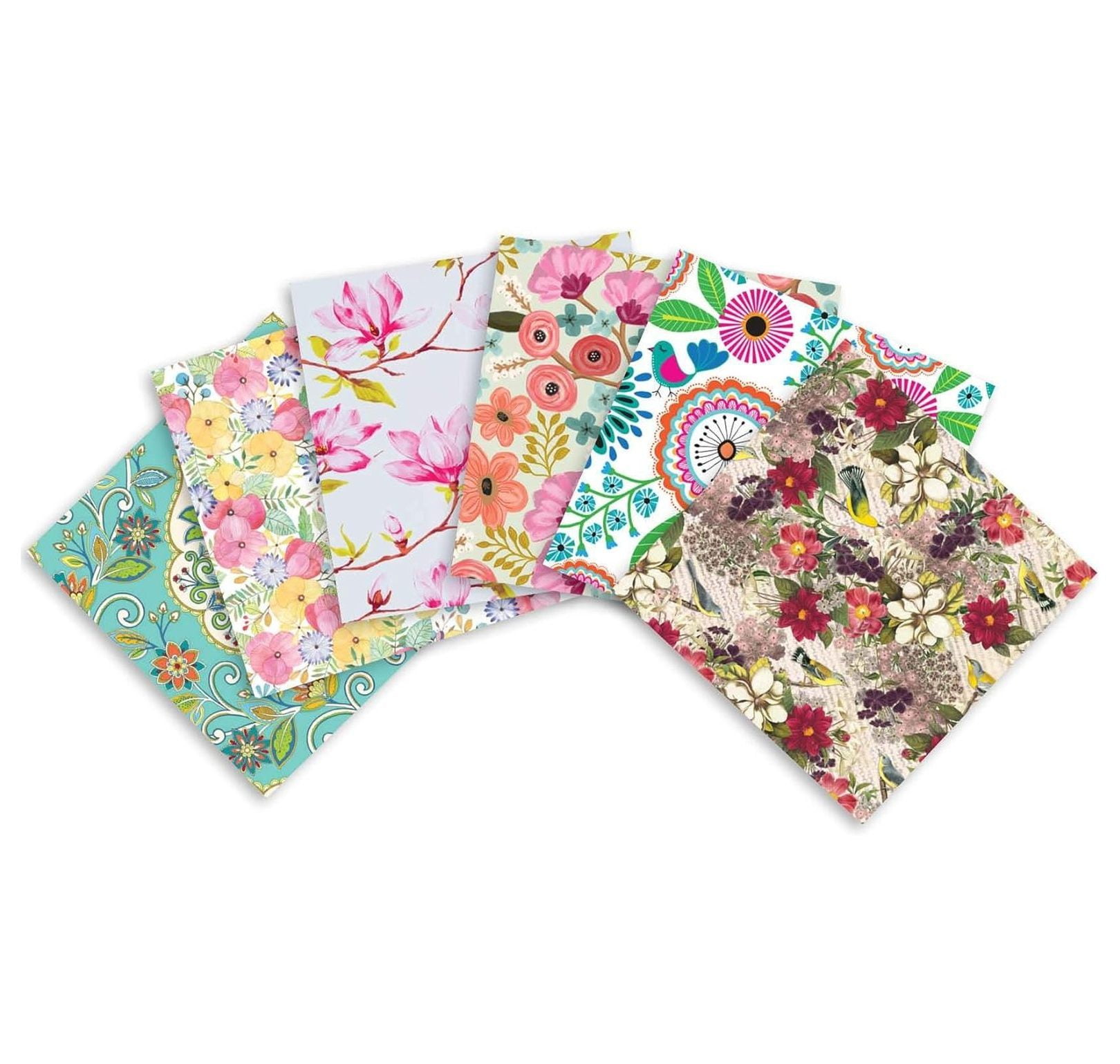 24 Sheet-Count Premium Printed Tissue Paper Available in 3 Different Assortments, Fanciful Florals