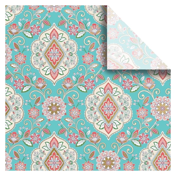 24 Sheet-Count Premium Printed Tissue Paper Available in 8 Different Floral Designs, Floral Tapestry