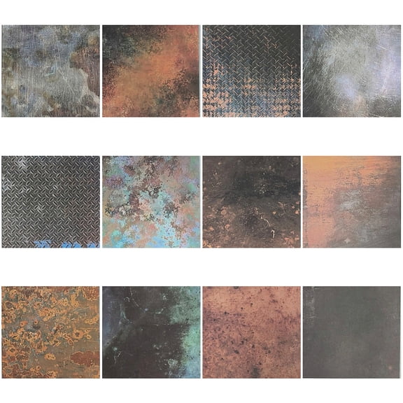 24 Sheets 12 Styles Decorative Craft Paper Vintage Single-Side Printing Journal Cardstock Scrapbook Paper SuppliesDIY