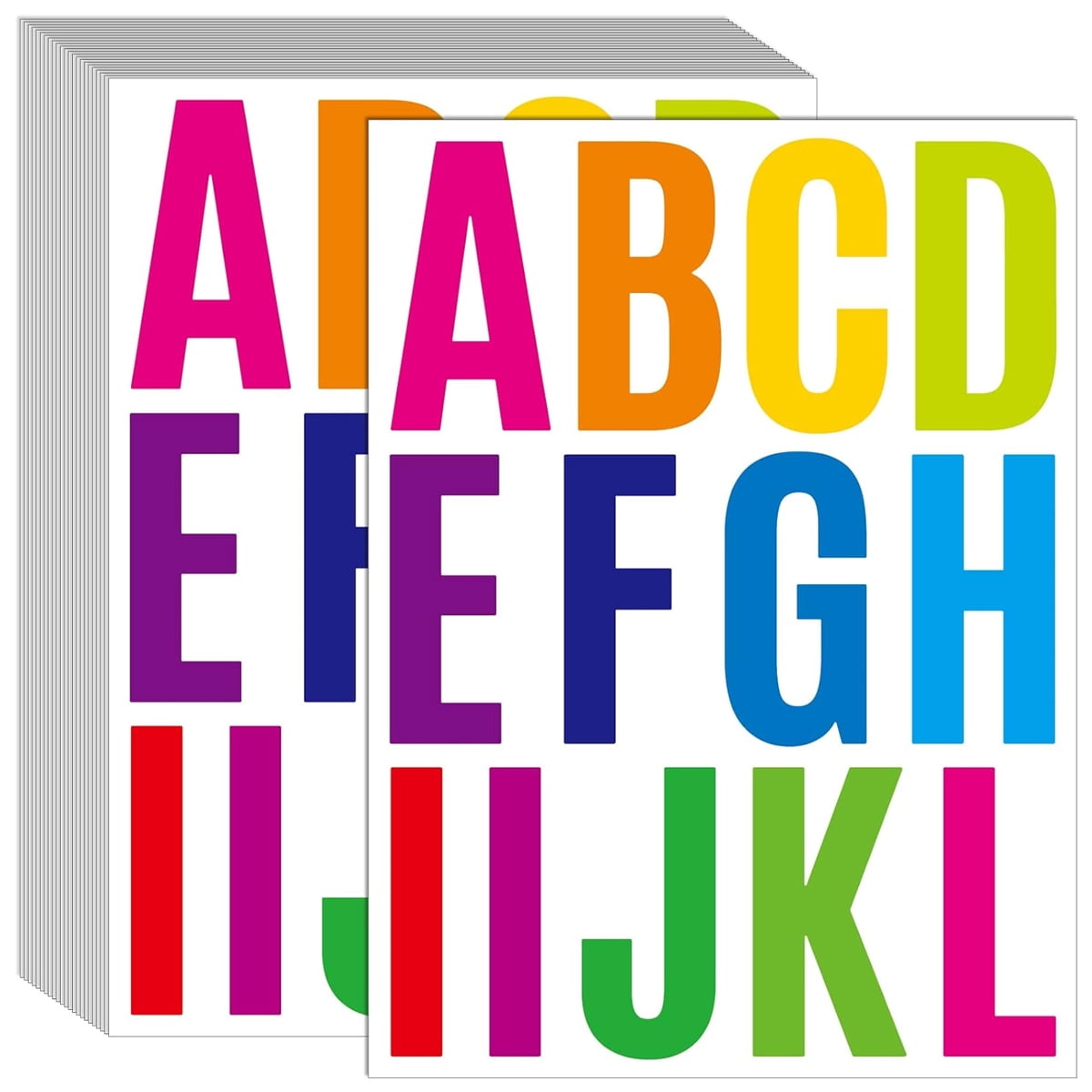 24 Sheets 2 Inch Self Adhesive Letters Stick Capital Letter Stickers