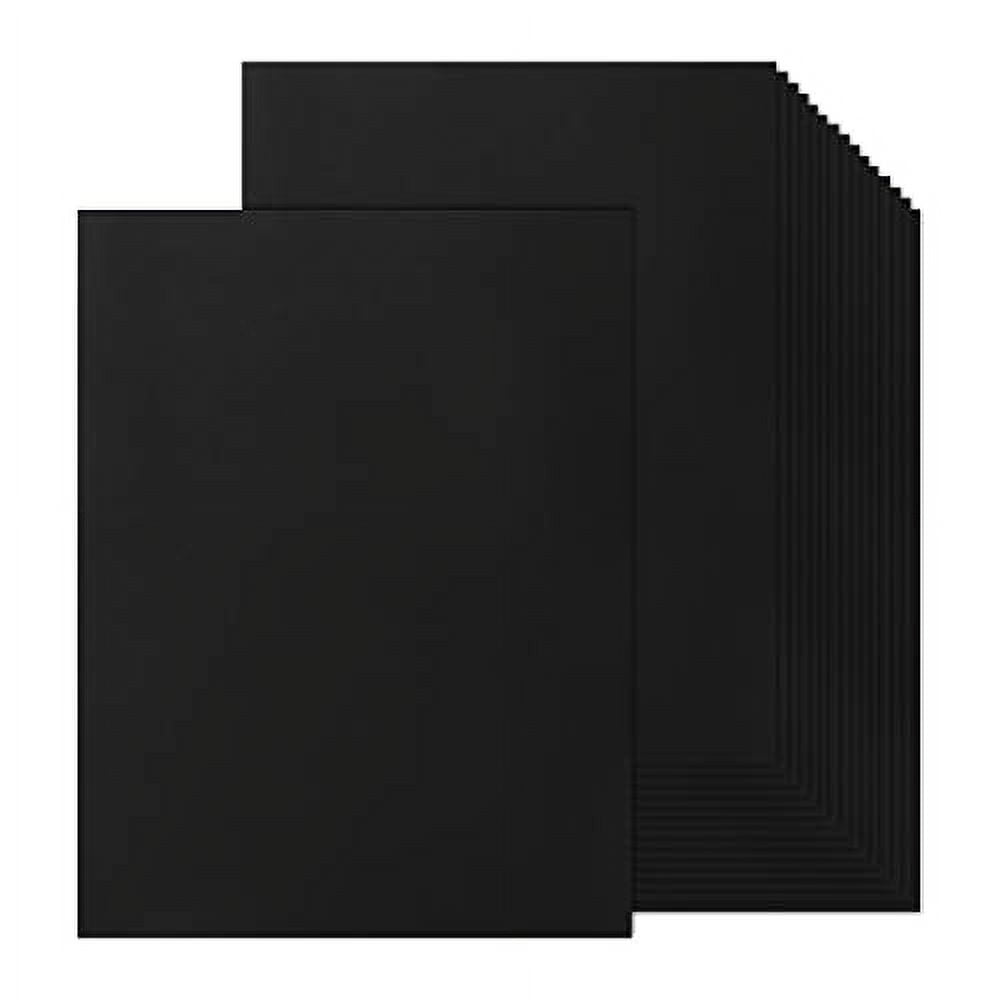 24 Sheets Black Cardstock 8.5 x 11 Black Paper, Goefun 80lb Card Stock  Printer Paper for Halloween, Invitations, Scrapbooking, Crafts, DIY Cards 