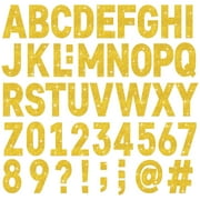 Neasyth 24 Sheets Large Letter Stickers 4 Inch Glitter Alphabet Number Stickers for Poster Board Bulletin Board Mailbox