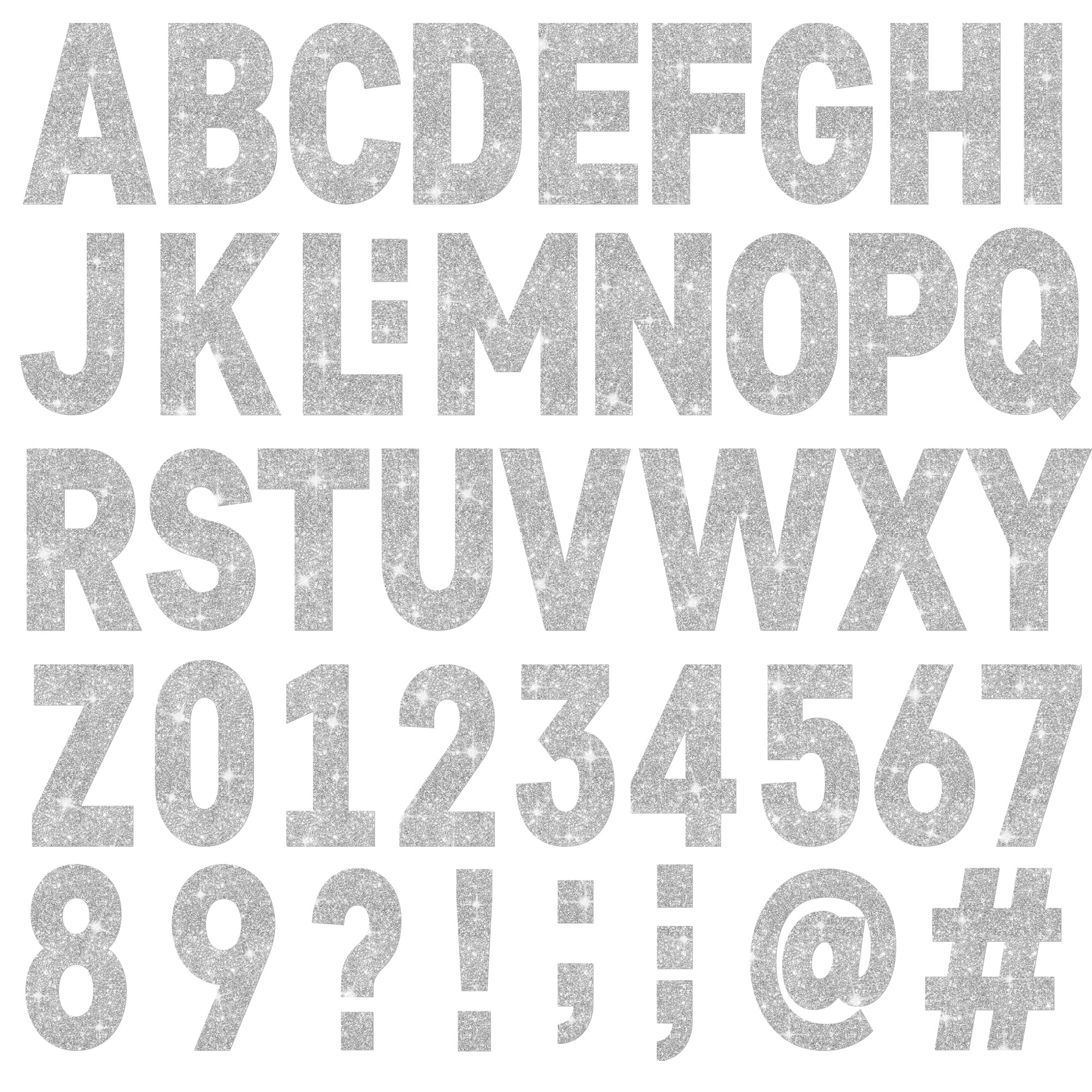 Neasyth 24 Sheets Large Letter Glitter Stickers 4 Inch Alphabet Number ...