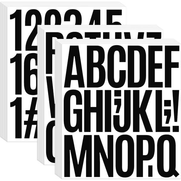 24 Sheets Letter Stickers 520Pcs Mailbox Numbers 3 Inch Vinyl Alphabet Numbers Stickers Big Self-Adhesive Waterproof Bulletin Post Board Letters for Mailbox Door Window Sign Home Address (3Inch)