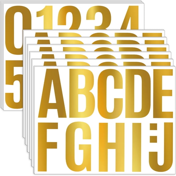 Neasyth 24 Sheets Letter Stickers Large 4 Inch Alphabet Numbers Stickers for Poster Board Classroom Window Decor