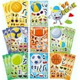 thumbnail image 1 of 24 Sheets Make Your Own Ball Sports Stickers for Kids, Make a Face Mix and Match Rugby, Basketball, Baseball, Football, Volleyball, Soccer Faces for Birthday Party Favor, 1 of 7