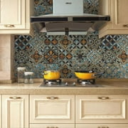 24 Sheets Peel and Stick Kitchen Backsplash Tile Stickers Self Adhesive Stick on Subway Tile 6" x 6" Bathroom Splashback Water Heat Resistant 3D Wall Tiles Glossy