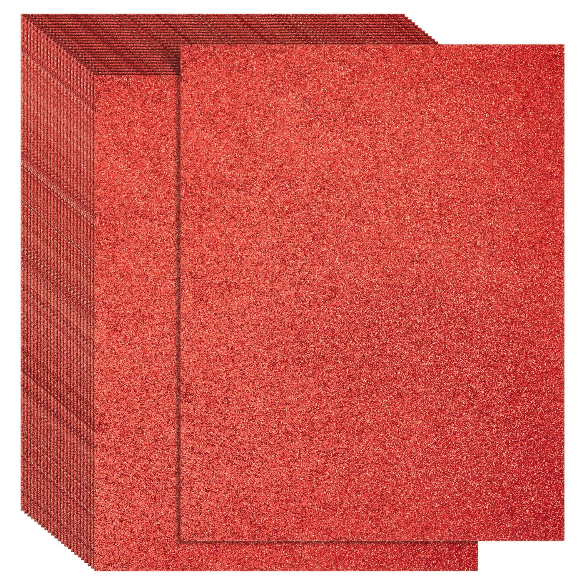 24 Sheets Red Glitter Cardstock Paper 8.5 x 11 for Scrapbooking, DIY  Projects, Arts and Crafts (280gsm)