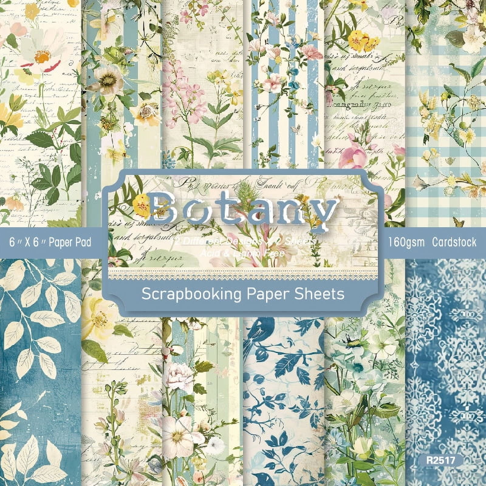 24 Sheets Scrapbook Paper, 6 x 6 Inch Vintage Origami Paper Craft ...