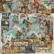 24 Sheets Scrapbook Paper, A5 Colored Origami Decoupage Paper Pad Pack for Art Scrapbooking Journaling Card Making Supplies
