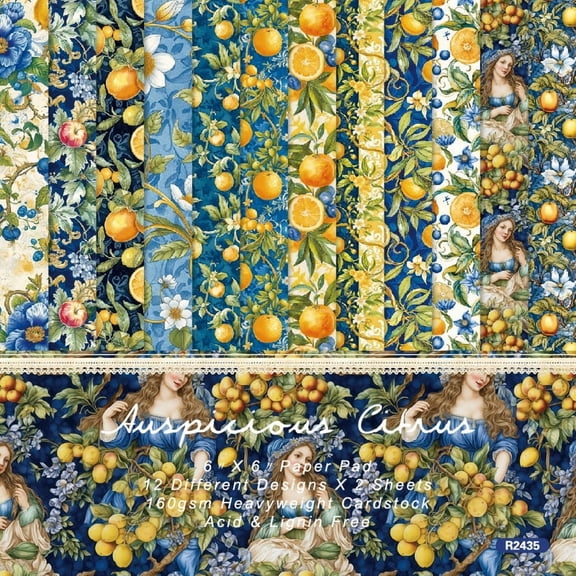 Vintage Scrapbooking Paper, 24 Sheets Colorful Pattern Decoupage Paper for Handmade Bullet Junk Journal Album Scrap Book 6'' x 6''