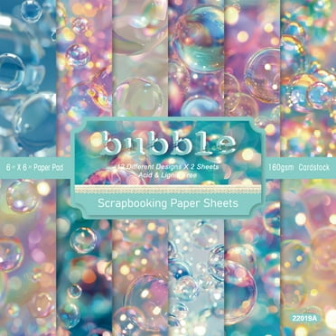 24 Sheets Scrapbook Paper Supplies, 6 x 6 Inch Colored Decoupage Origami Craft Vintage Paper for Junk Journal Poster Card Making Journaling