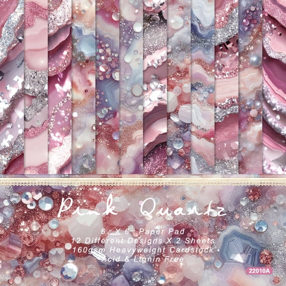 24 Sheets Scrapbook Paper Supplies, 6 x 6 Inch Colored Decoupage ...