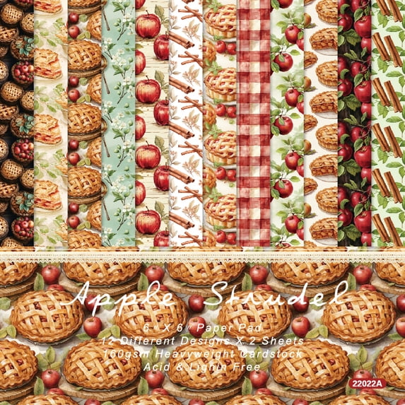 24 Sheets Scrapbook Paper Supplies, 6 x 6 Inch Colored Decoupage ...