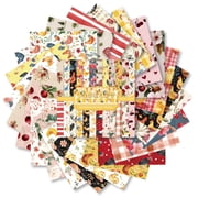 24 Sheets Scrapbook Paper for Art Crafts Junk Journal Supplies, 6'' X 6'' Origami Decoupage Paper for Photo Album Card Making