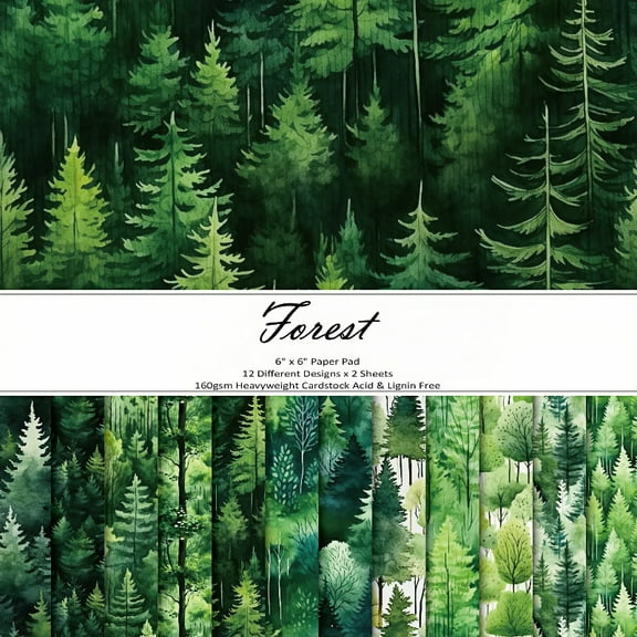 24 Sheets Scrapbook Supplies Paper Pad, Crafts Origami Paper Cardstock for Art Journaling Aesthetic Stuff Floral Small Scrapbook