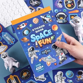 24 Sheets Space Stickers - 450+ Vibrant Planets, Astronauts and Rockets Decal Sticker Book for DIY Craft, Scrapbooking, Journaling and Laptop Decoration, Outer Space Stickers, Men, Women